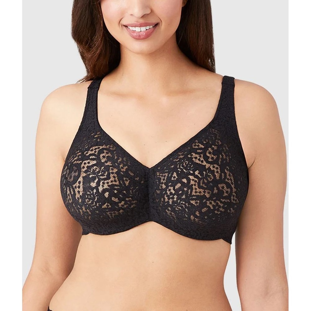 Wacoal 65547 Black Halo Lace Molded Underwire Bra with J-Hook 40DD
